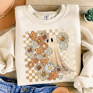 Floral Halloween Fall Ghost Png, Girly Pumpkin Png, Boho Floral Fall Png, Halloween Png, Autumn Vibes Png, Spooky Season Png, Trending png