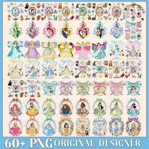 50+ Coquette Bows Princess Png Bundle, Pink Coquette Bow Png, Princess Cartoon Png, Family Vacation Png, Magical Castle Png