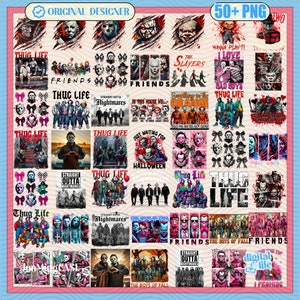 50+ Halloween Friends Png Bundle, Movie Killers Png, Halloween Scary Movie Png, Series Killer Png, Horror Character Png, Horror Movie Png