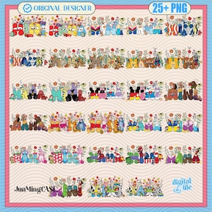 Paquete de más de 25 mini dibujos animados de mamá PNG, camiseta para niños y niñas PNG, vacaciones familiares PNG, reino mágico PNG, día de la madre PNG