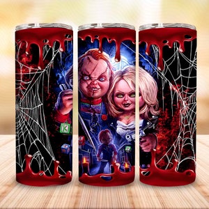 Killer Horror Character Halloween Tumbler Wrap Png, Halloween Movie Horror 20oz Tumbler, Halloween Horror Skinny Tumbler 20oz Design