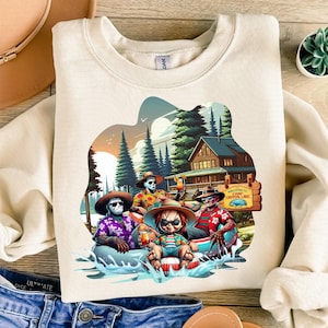 Retro Summer Halloween Png, Funny Summerween Png, Horror Summer Png, Halloween Horror Characters Png, Trendy Summer Halloween Shirt Png