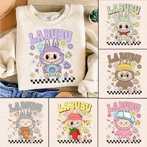 Ensemble de personnages de dessins animés roses tendance, cadeau parfait pour les enfants, poupée coquette de Pâques avec noeud pour enfants filles, png, dessin animé drôle png