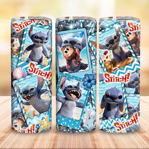 Blue Monster Character 20 OZ Tumbler Wrap Design, Digital Download, Skinny Straight Wrap, Cartoon 20 OZ Tumbler Wrap, Blue Monster Tumbler
