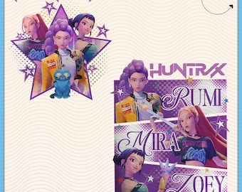 Kpop Demon Hunters Png, Huntrix Girl Png, Kpop idol group Png, Mira, Rumi, Joey Png, Demon Hunter Merch, Gift for Huntrix fan