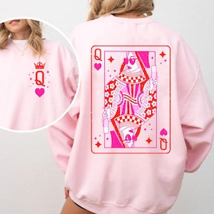 Herzkönigin Png, Valentinstag png, niedliches rotes und rosa Königin der Herzen Sublimationsdesign, trendy Valentinstag Hemd digitaler Download