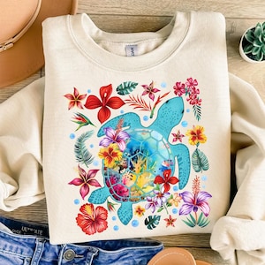 Boho Floral Sea Turtle Png, Summer Png, Brushstroke Turtle Png, Beach Png, Turtle Png, Nautical Sublimation Designs, Fisherman Summer Png