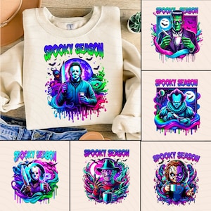 Halloween Horror Characters Png Bundle, Friends Horror Characters Png, Horror Png, Horror Movie Killers Png, Scary Png, Halloween Png