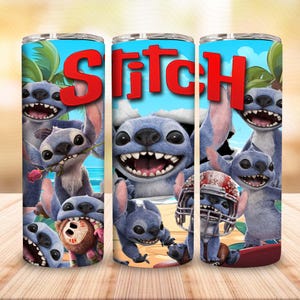 Blue Monster Character 20 OZ Tumbler Wrap Design, Digital Download, Skinny Straight Wrap, Cartoon 20 OZ Tumbler Wrap, Blue Monster Tumbler