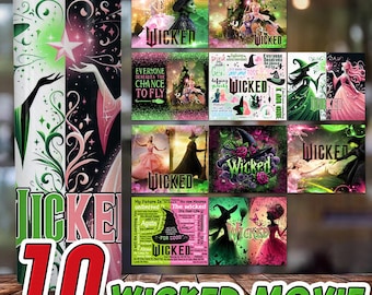 10 Witches Movie Changed For Good 20oz Skinny Tumbler Wrap Png, Pink Goes Good With Green Tumbler Png, Movie 20oz Tumbler Wrap Png