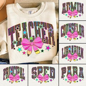 Retro Back to School Neon Checkered Png Bundle, School Occupation Png, First Day Of School Teacher Sped Para Librarian Png, Bright Color Png