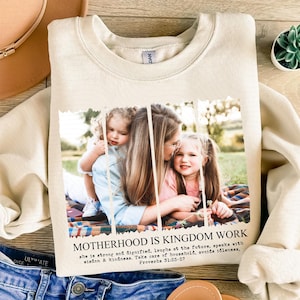 Mother&#39;s Day Canva Template, Custom Mom Canva Insert Photo, Motherhood Is Kingdom Work Canva Template, Add Your Photo Mom Template