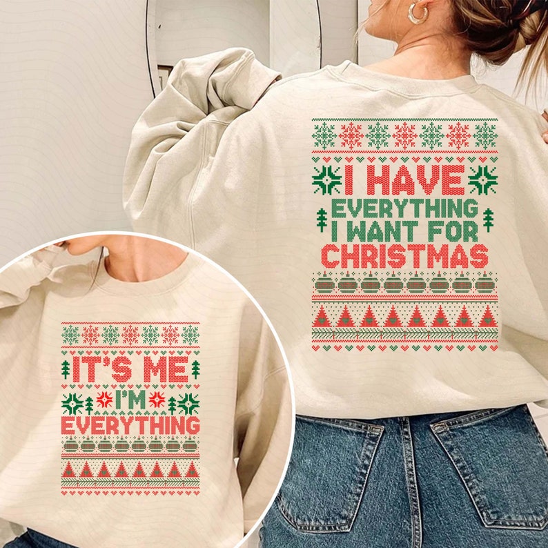 Funny I Have Everything I Want for Christmas Png, Couple Matching