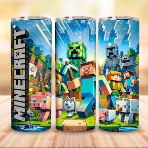 Cartoon Characters 20oz Tumbler Png, Game 20 oz Skinny Tumbler Png, Game Characters Straight and Taper Tumbler Wrap, Trendy Tumbler Png