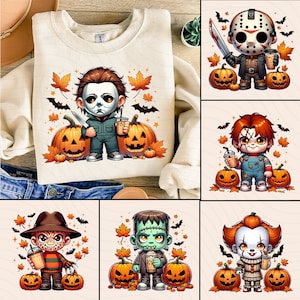 Halloween Cartoon Superhero Png Bundle, Trick Or Treat Bag Design Png, Halloween Cartoon Movie Png, Spooky Season Png, Fall Vibes Png
