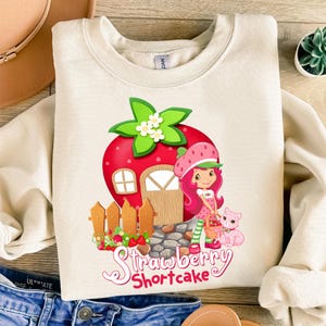 Vintage Cartoon Png, Erdbeere und Freunde Charaktere, Beere Süßes Mädchen Cartoon Kinder PNG, Beste Freunde für immer, Mädchen Geburtstagsgeschenk Png