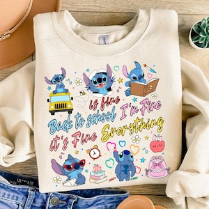 Trendy Cartoon Back To School Png, Lustige Kinder Back To School Png, Blauer Alien Charakter Png, Retro Jungen Mädchen Erster Schultag Png