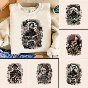 Scary Halloween Movie Bundle Png, Horror Movie Png, Series Killer Halloween Png, Nightmare Halloween Png, Movie Killers Png