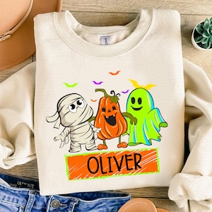 Personalized Neon Kid Name Halloween Png, Cute Halloween Png for Kids, Halloween Png, Boys Girl Halloween, Custom Kids Name Png