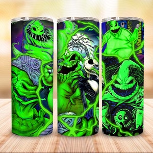 Koszmar Halloween 20oz Skinny Tumbler Png Design, Halloween Friend 20oz Tumbler Png, Halloween Cartoon Nightmare Png