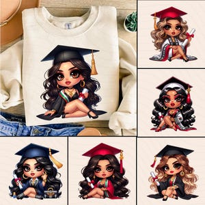 Para Mi Familia Chicano Png Bundle, Graduation Chibi Style Png, Educated Latina Girls Png, Cholo La Graduada Png, Chibi Cute Girls Png