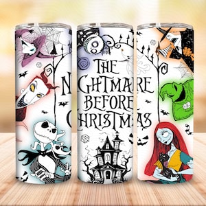 Halloween Movies 20Oz Tumbler Wrap, Spooky Season Tumbler Wrap, Halloween Nightmare Png, Couple Halloween Tumbler
