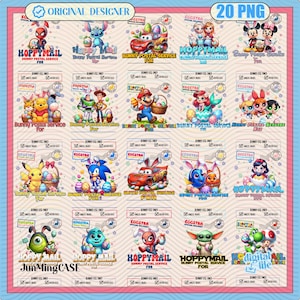 20 Pasen Cartoon Bears Bunny Sack png-bundel, paaszak speciale bezorging png, eierzoektas png, paaszak png, hoppige post png