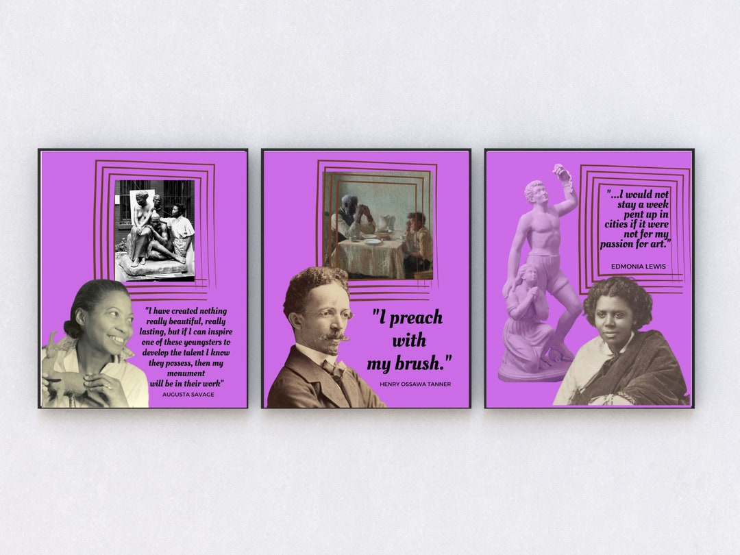 African American Artists Quotes Printable Bundle, Augusta Savage, Henry