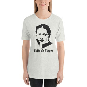 Julia de Burgos, Puerto Rican Poet, Puerto Rico, Poetry Short-Sleeve Unisex T-Shirt image 7