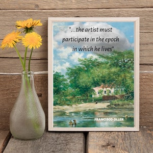 Francisco Oller Quote, Puerto Rican Artist Wall Art,  Puerto Rico Printable, Artist Quote for Classroom,  Homeschool Art, Ceiba de Ponce
