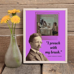 Henry Ossawa Tanner Künstler Zitat Wandkunst für Ihr Kunstklassenzimmer oder Homeschool, African American Painter Printable