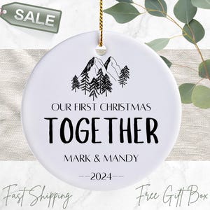 Couples Christmas Ornament Personalized, Couples Christmas Ornament, Couples Gift, First Christmas together, Gift for couples, Custom