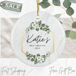 Baby&#39;s First Christmas Ornament, Baby&#39;s First Christmas, Baby&#39;s Shower Gifts, Baby Gifts, Personalized Ornament, Custom Ornament Christmas