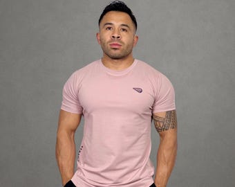 3D Logo Fitted Tee: Cotton Spandex Blend Athletic Shirt