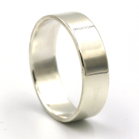 Simple Sterling Silver Ring for Men Mens Promise Ring or Wedding Band Minimalist Ring Etsy