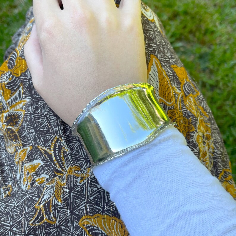 Sterling Silver Wide Cuff Bracelet Handmade Jewelry Womens Etsy