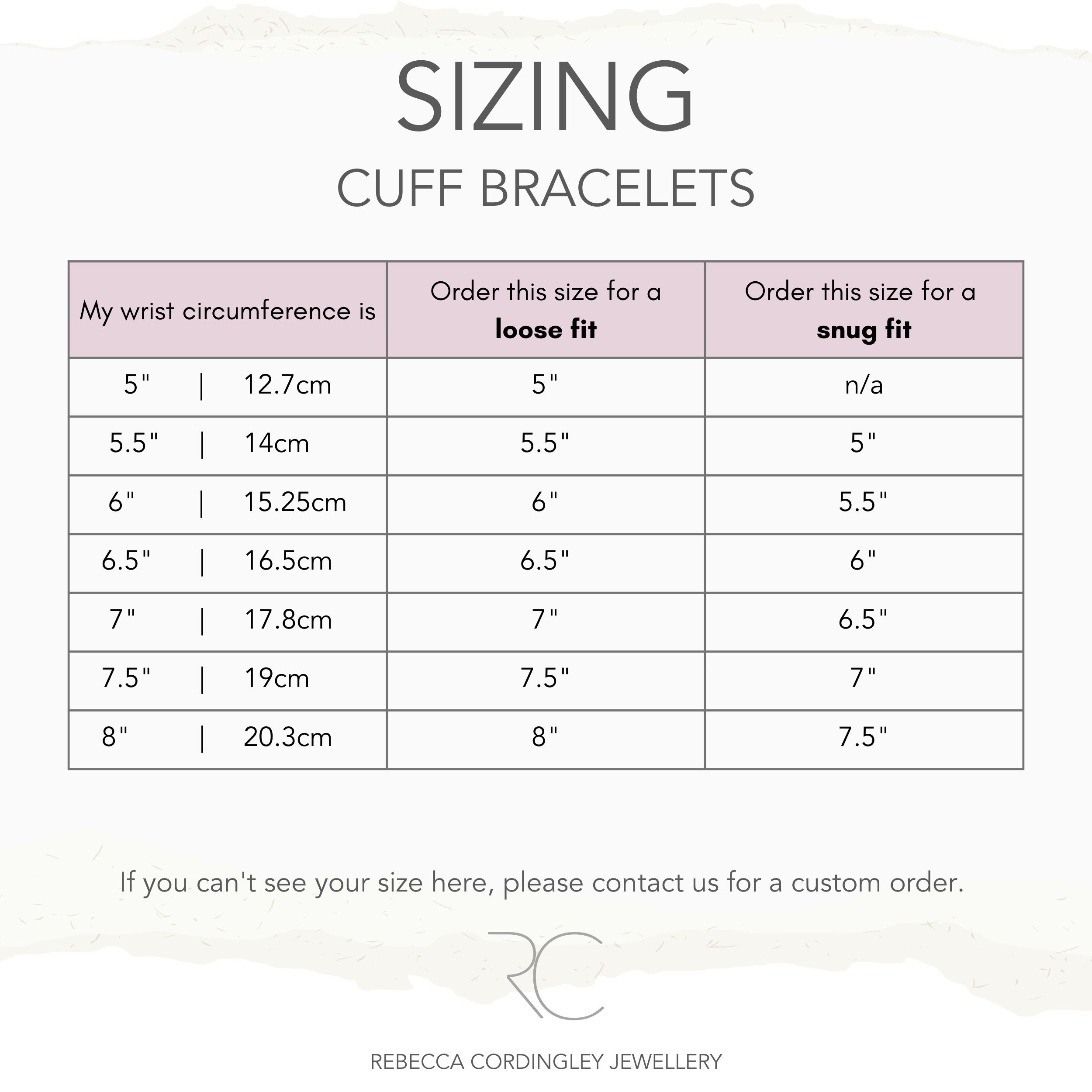 Size guide - How to choose your size band