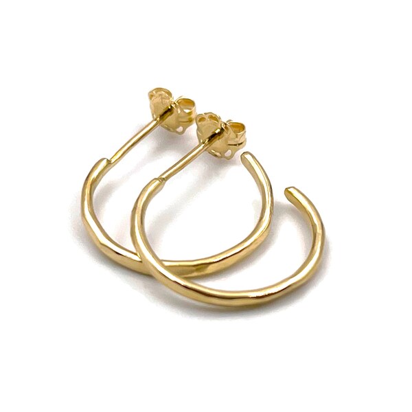 Thin Gold Hoops Etsy