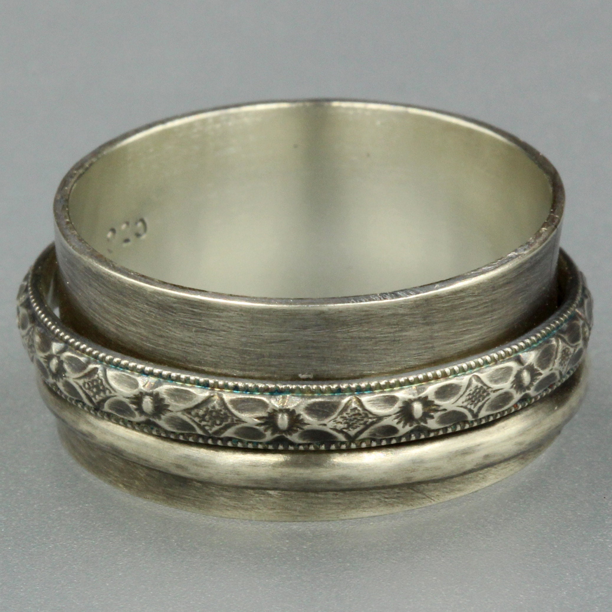 Sterling Silver Ring Spinner Ring Wedding Ring Wedding | Etsy