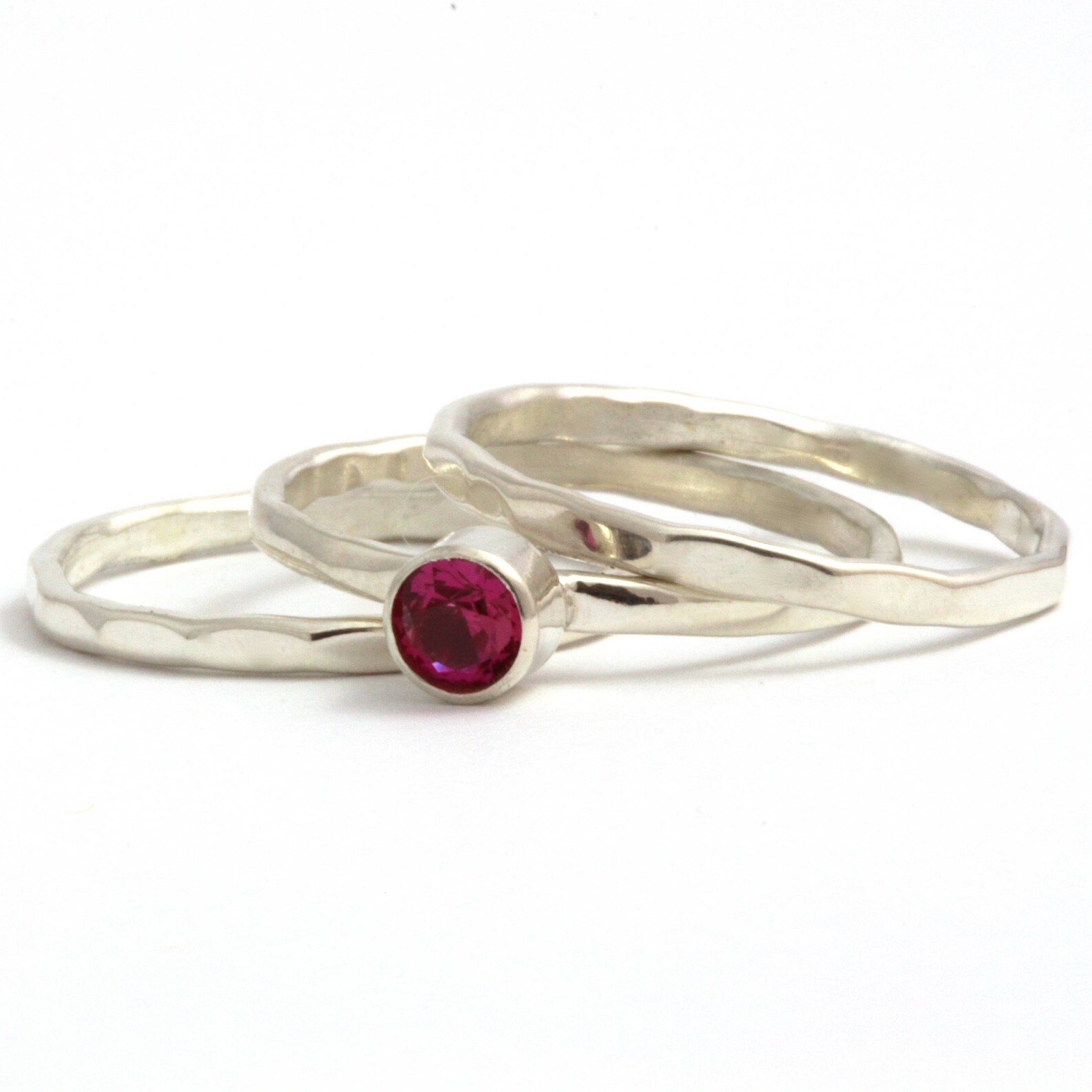 Stackable Rings Sterling Silver Rings Stacking Rings Ruby - Etsy Australia