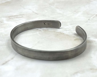 Men’s Bangle Cuff Bracelet | Engravable Father’s Day Gift for Him | Custom Bracelet | Men’s Jewelry Cuff Bracelet | Custom Name ID Bracelet