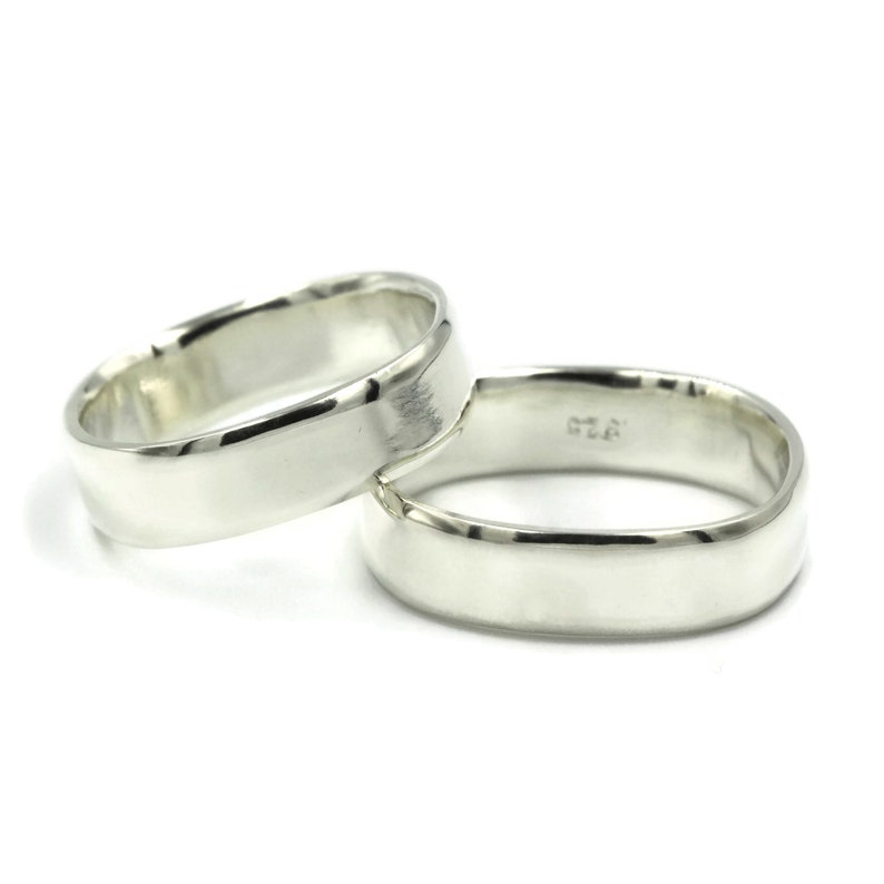 Sterling Silver Ring Wedding Band Set Wedding Ring Men Etsy