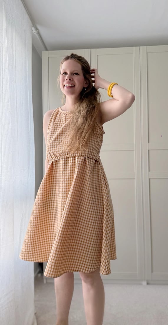 a line nursing dress Digital Sewing Pattern Pineapple / Digitales Schnittmuster Stillkleid Ananas friendly snap front placket