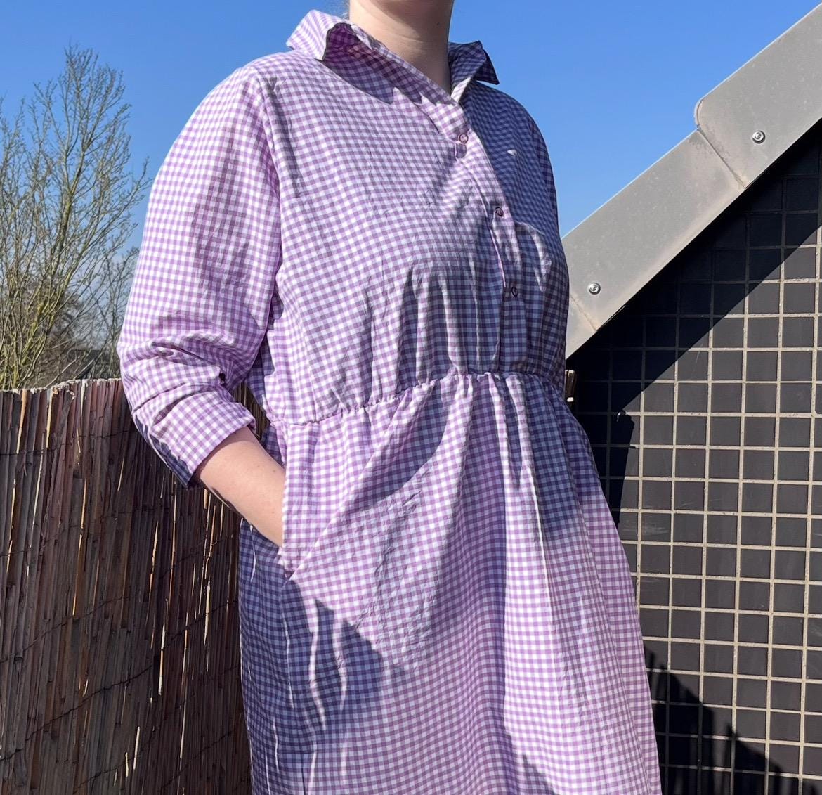 sachin and babi light blue dress Maxi Avalon Smock Dress | Black Gingham (sku:  AVALONMAXIDRESS-BLACKGINGHAM-3XL) | The Lullaby Club main image 1