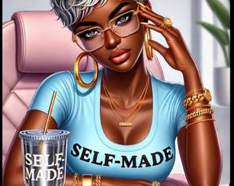 41 Mindset to Self Made Clipart, Black Women Empowering PNG, Motivational Clipart, Boss Girl Planner, Melanin Women Clipart, Melanin Girls