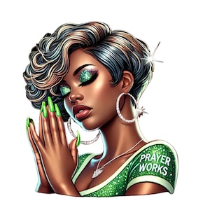 Praying Girl Png, Black Praying Woman PNG, Praying Clipart, Blessed Hands Clipart, African American Women Pray, Black Girl Clipart, Women