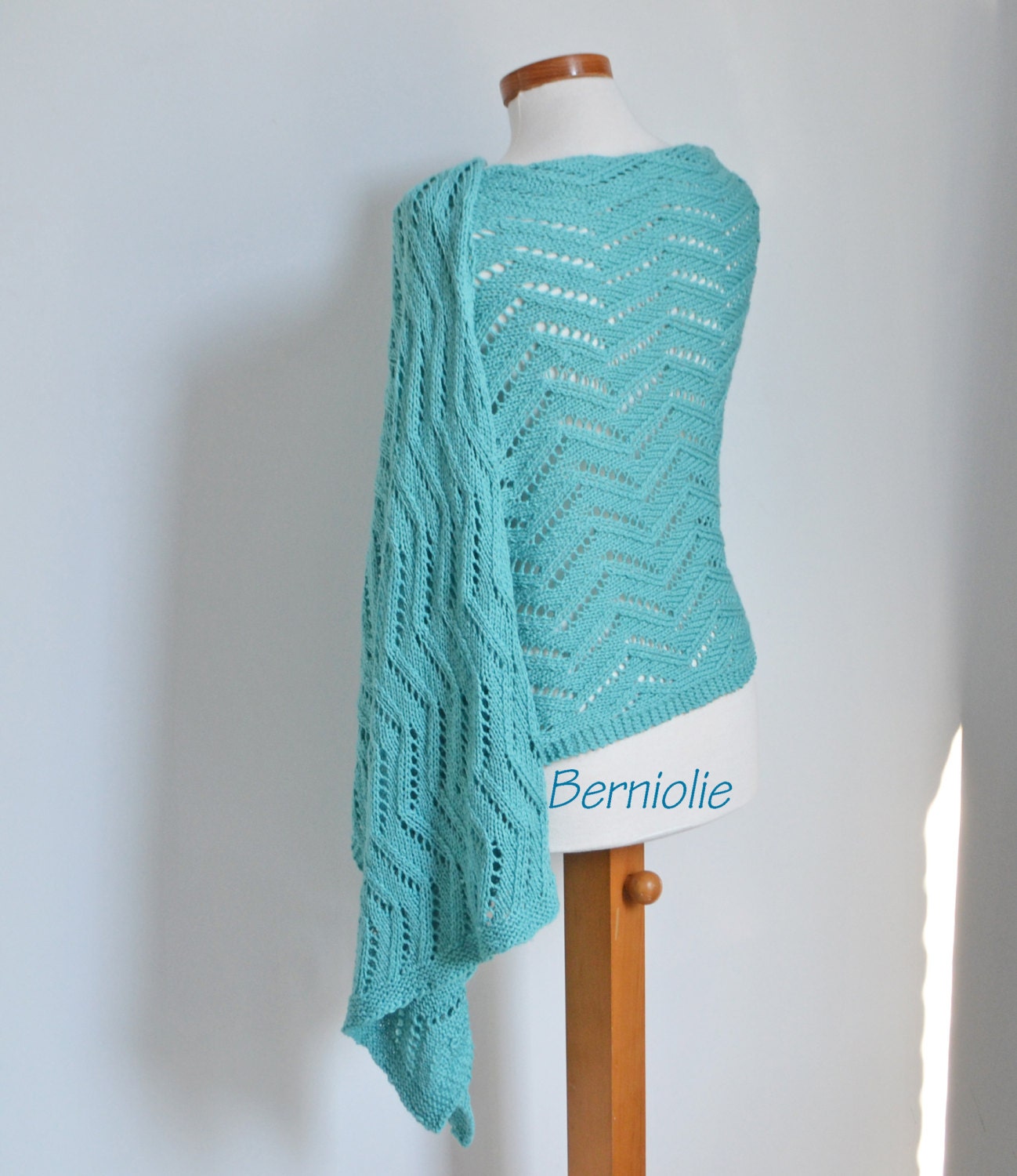 turquoise blue shawl