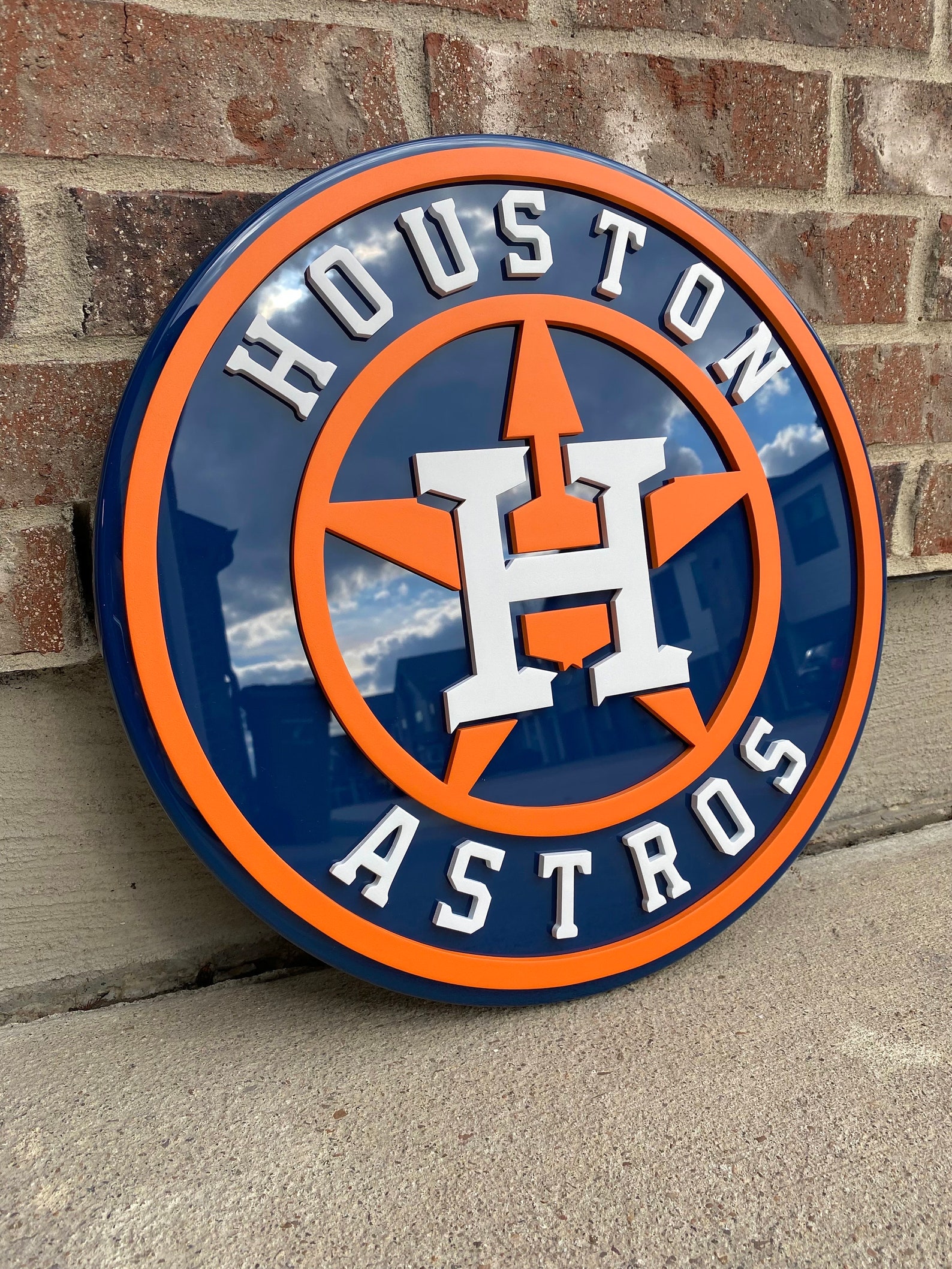 Houston Astros Wall Art , Man Cave Sign, Houston Sports, Wood Logo