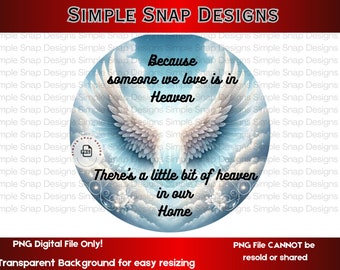 Angel Wings Memorial PNG - Digital Download for Loved Ones - Heavenly Home Decor Printable