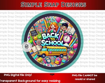 Back to School PNG, Cute School Supplies Digital Download, Classroom Decor, Teacher Gift, Printable School Art